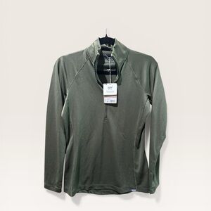Patagonia Women’s Capilene Midweight Zip‑Neck – Pine Needle Green – Size S (NWT